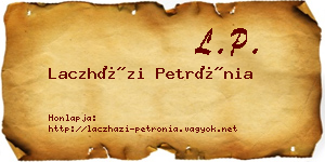 Laczházi Petrónia névjegykártya